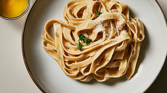 pâtes à l'ail noir_black garlic pasta