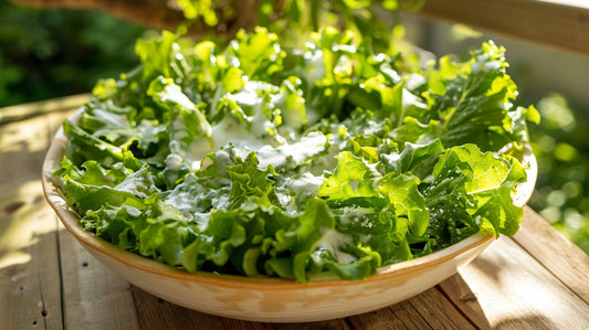 Salade de Laitue Frisée à la Crème et Oignons Verts