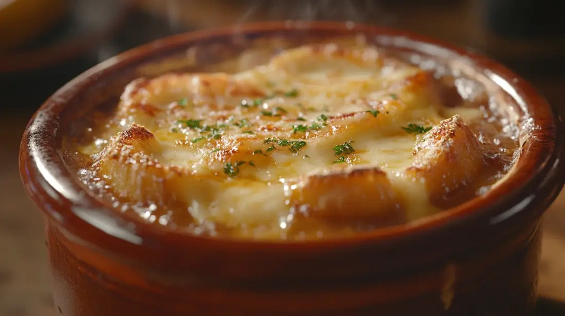 soupe à l'oignon gratinée