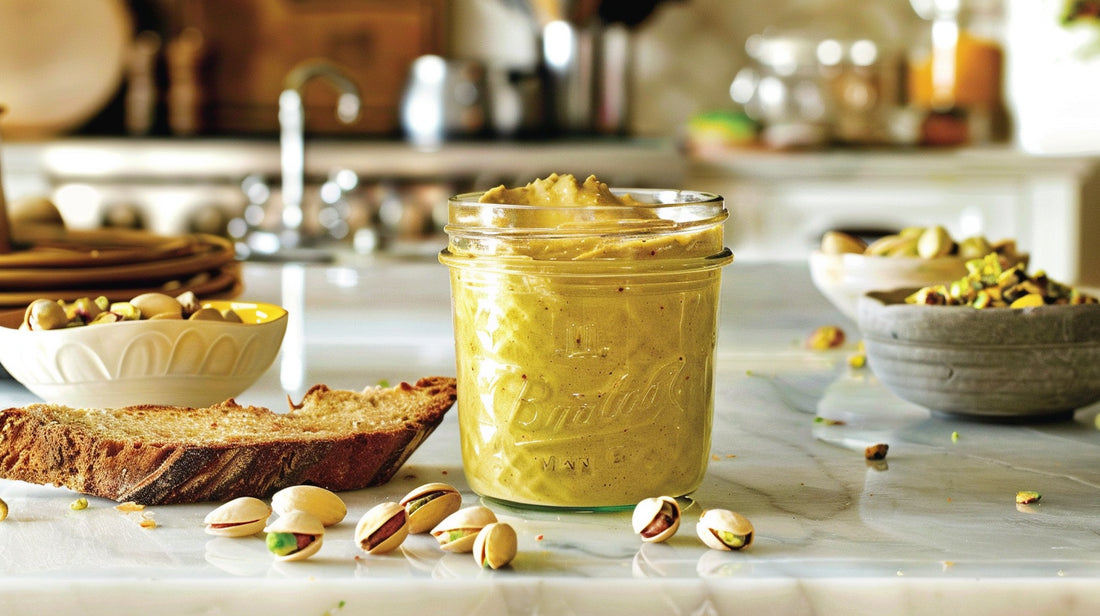 tartinade de pistaches et chocolat doré